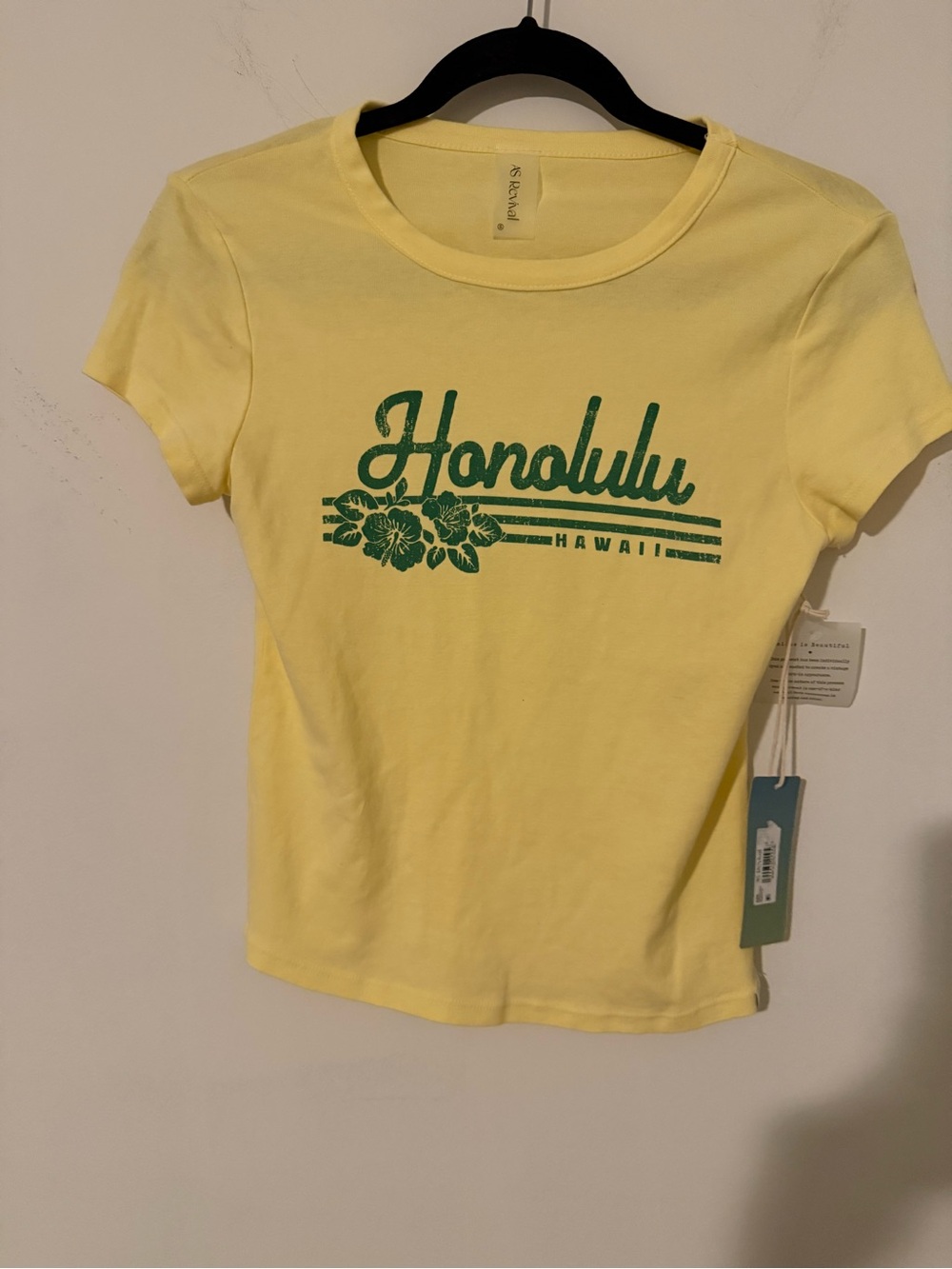 Honolulu Graphic Short Sleeve Tee for Kids - Yellow